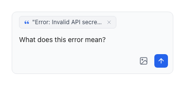 Chat input with context tag